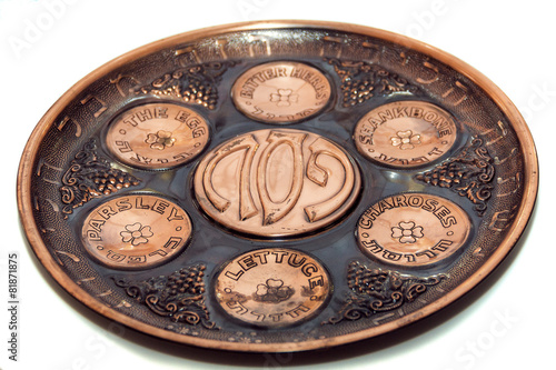 seder plate vor passover holiday