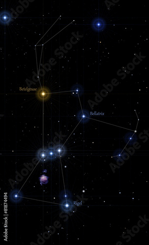 orion constellation labeled