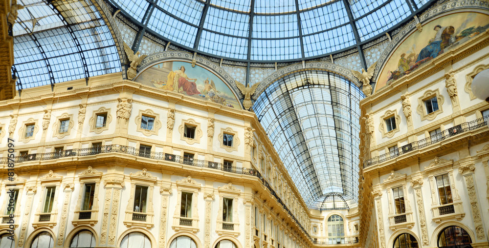 Vittorio Emanuele II Gallery in Milan, Italy