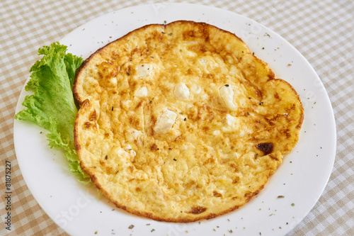 Egg omelet breakfast