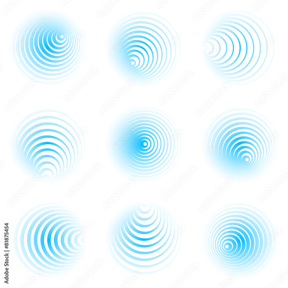 Circle spiral design elements Circle spiral design elements