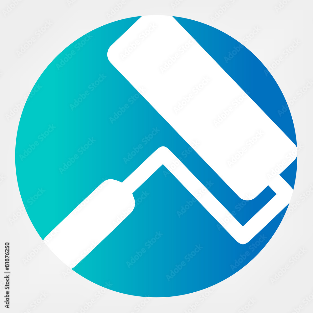 Vector illustration of paint roller Vector illustration of paint roller