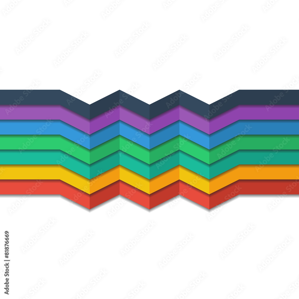 Obraz premium Zigzag pattern in flat colors, vector background.