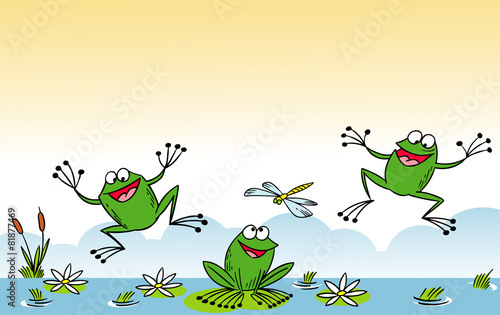 funny cartoon frog