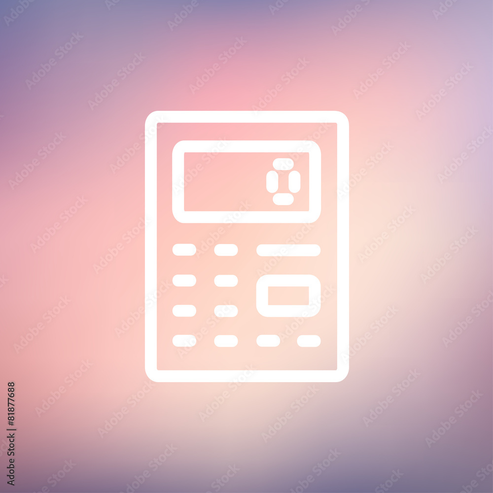 Calculator thin line icon
