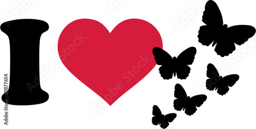I love butterflies symbol