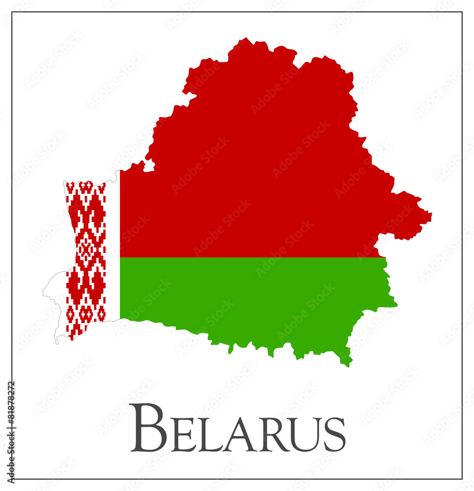 Belarus flag map Belarus flag map