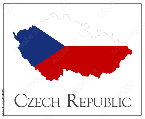 Czech Republic flag map