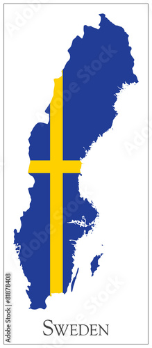 Sweden flag map #81878408