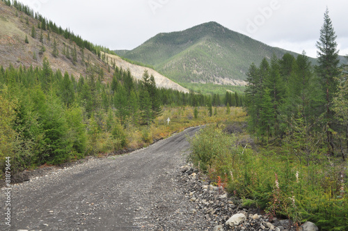 Soil highway in Yakutia.