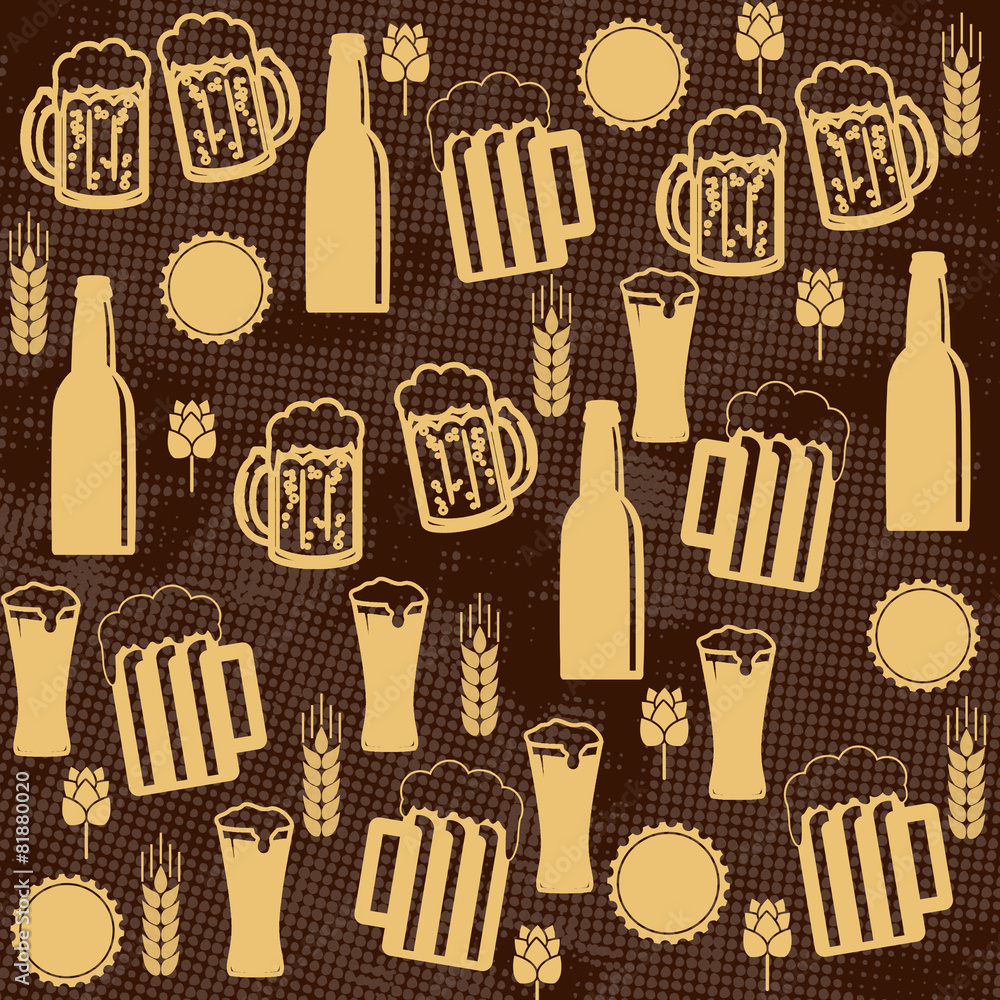 Beer seamless pattern Beer seamless pattern