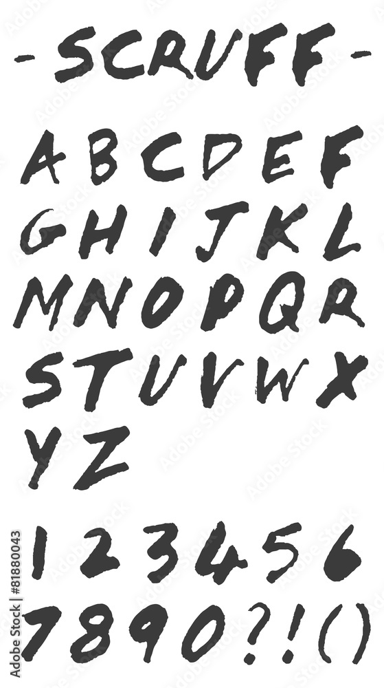 Scruff - Vector Hand Drawn Alphabet