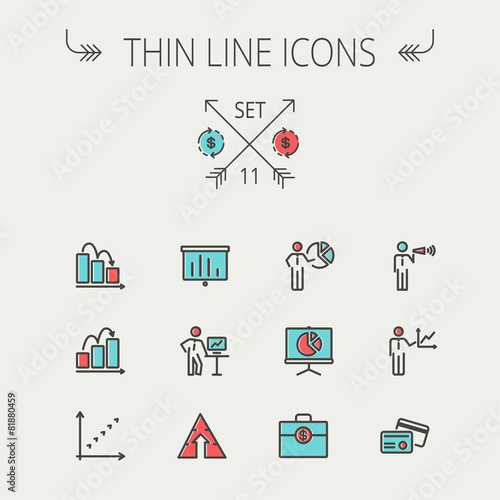 Business thin line icon