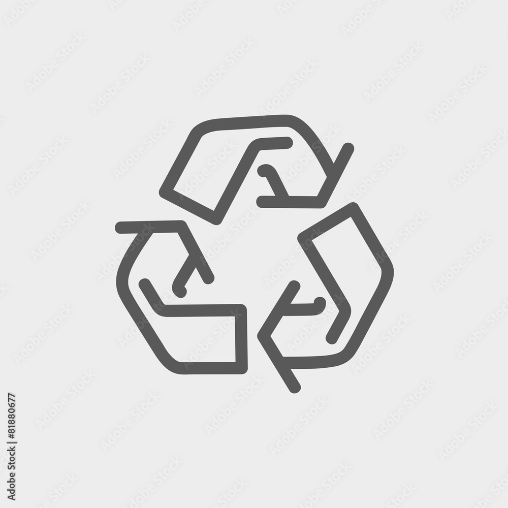 Recycle symbol thin line icon Recycle symbol thin line icon