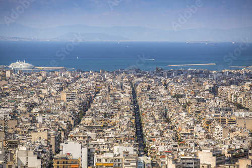 Views of the Aegean sea and streets labyrinth of Greek capital. © De Visu