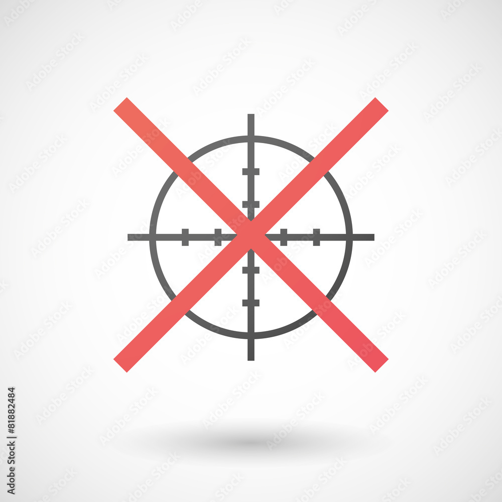 Not allowed icon with a crosshair Not allowed icon with a crosshair