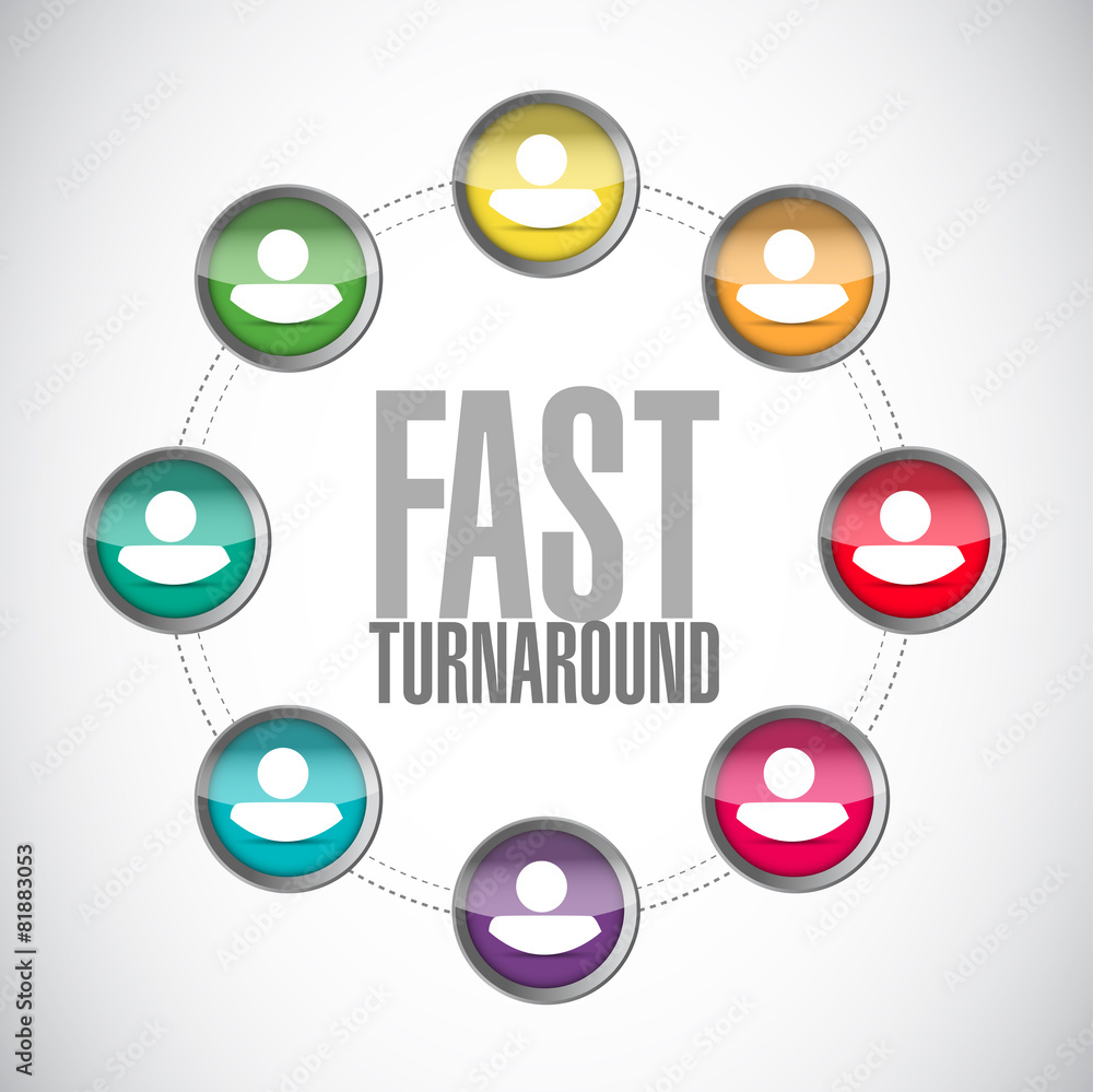fast turnaround people diagram sign