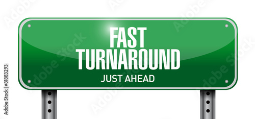 Фотография fast turnaround street sign illustration