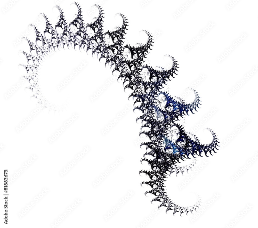 Detailed view of fractal color and black background