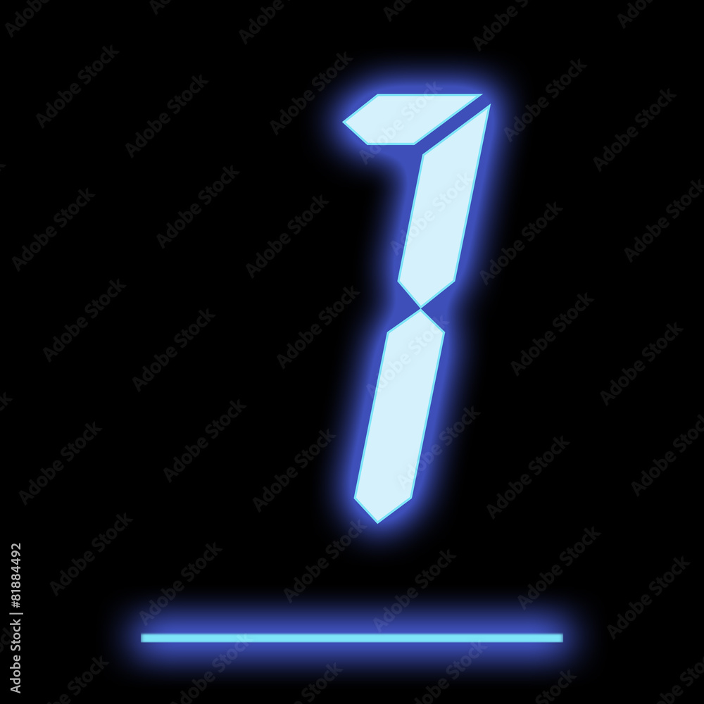 LED digit one blue LED digit one blue