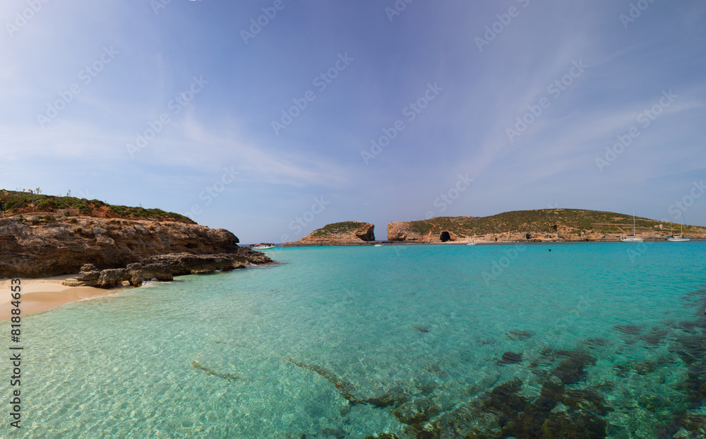 Fototapeta premium blue lagoon Comino island Malta Gozo