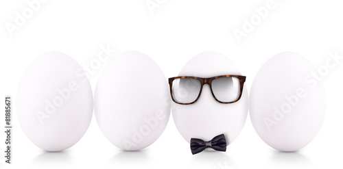 Success Symbol Concept with white egg