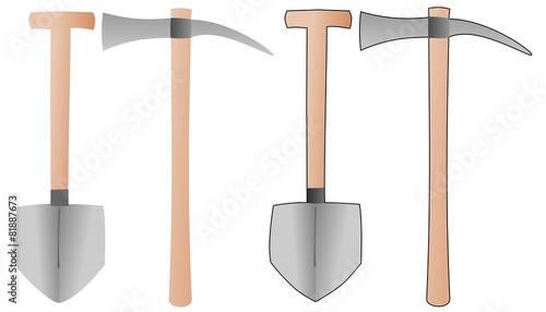 Tools - spade and hoe