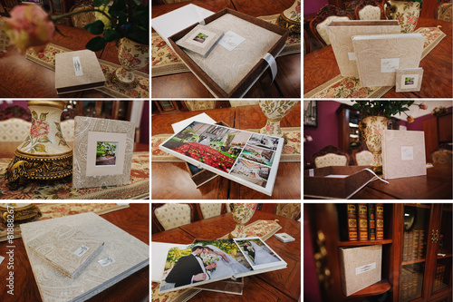 textile vintage wedding photo book album