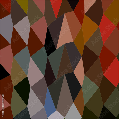 Burnt Umber Abstract Low Polygon Background