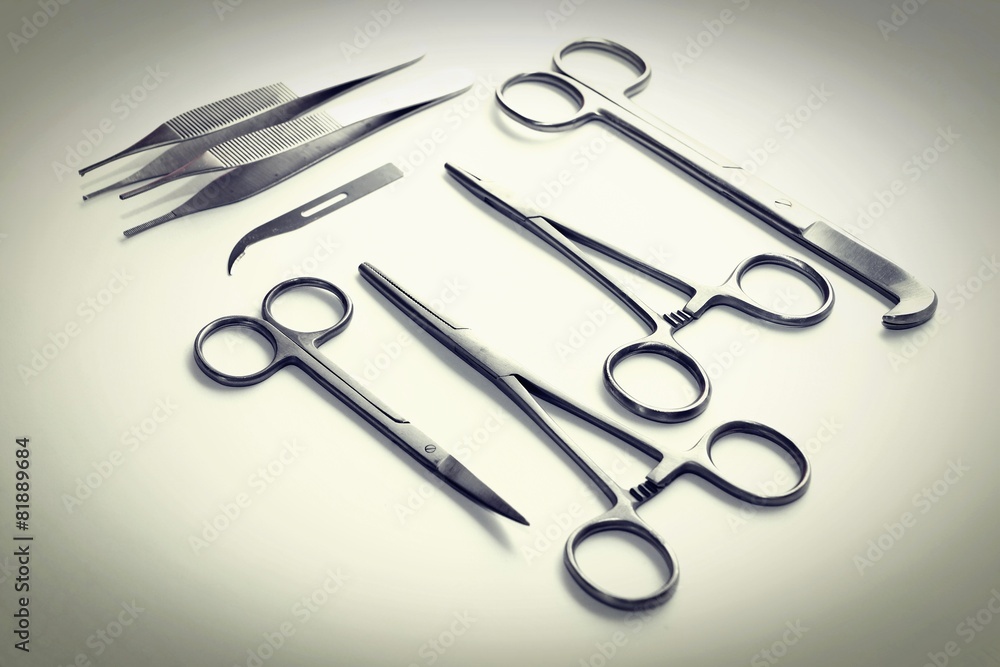 Various scissors and tweezers Various scissors and tweezers