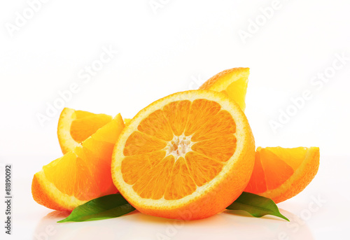 Cut orange fruit