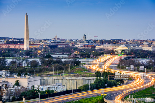 Washington, DC Cityscape with Monuments