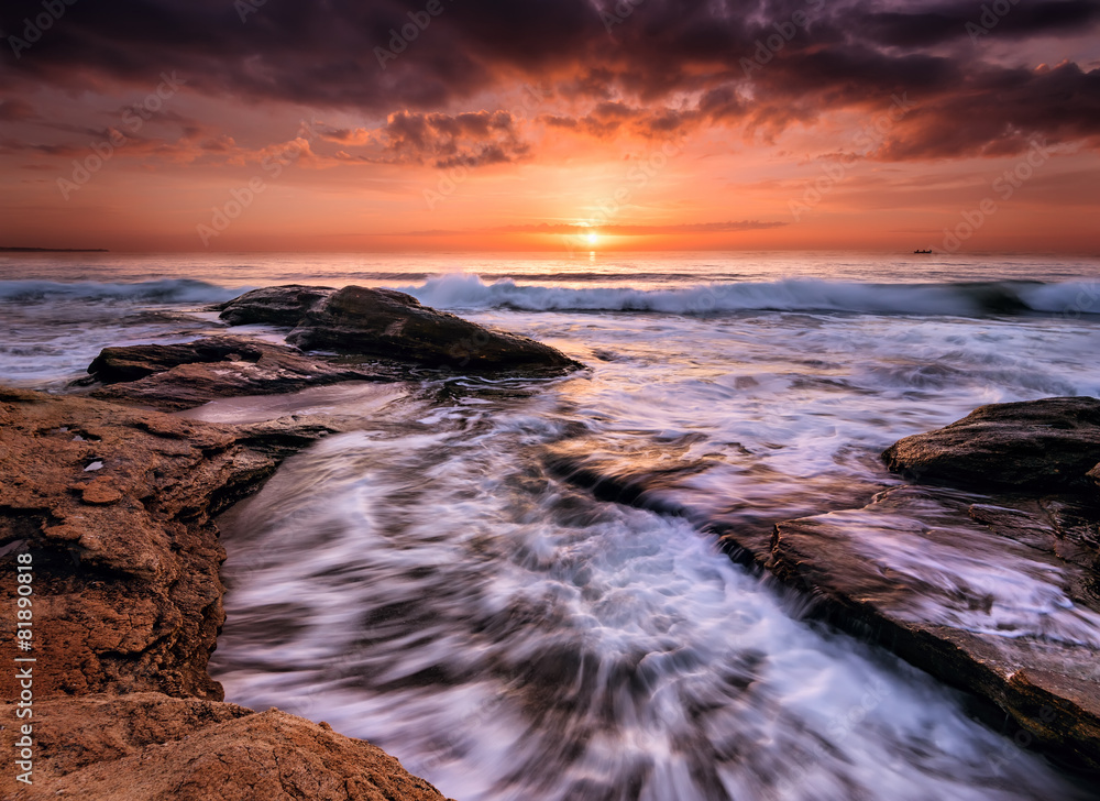 Obraz premium Morning in Burgas Bay