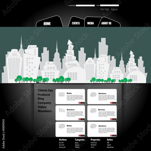 Vector Website Design Template