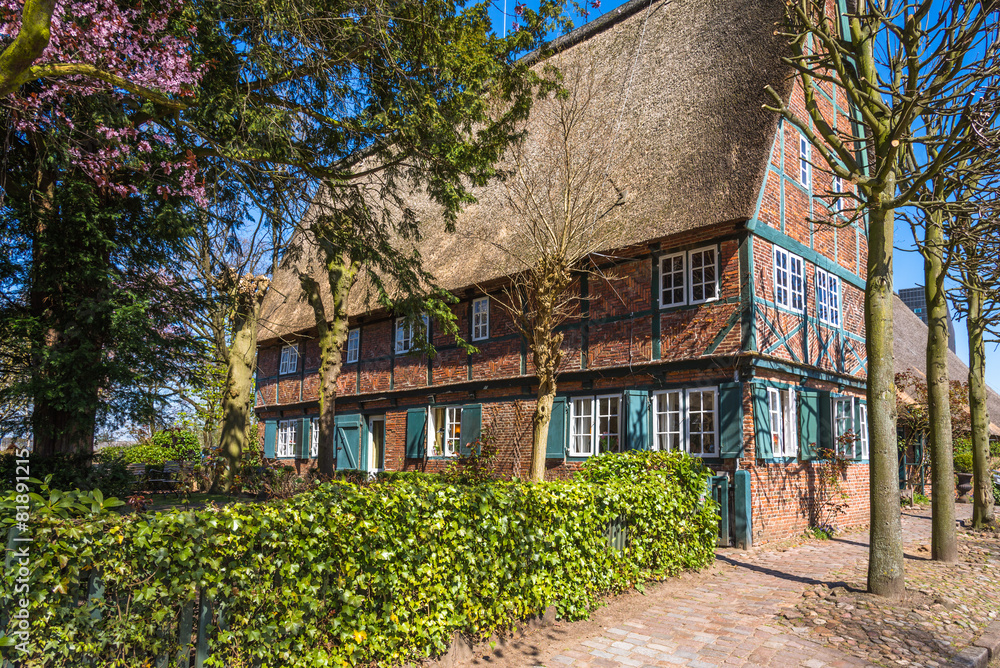 Old half-timbered house in Hamburg district Altona Old half-timbered house in Hamburg district Altona