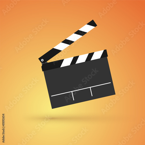 film flap on an orange background