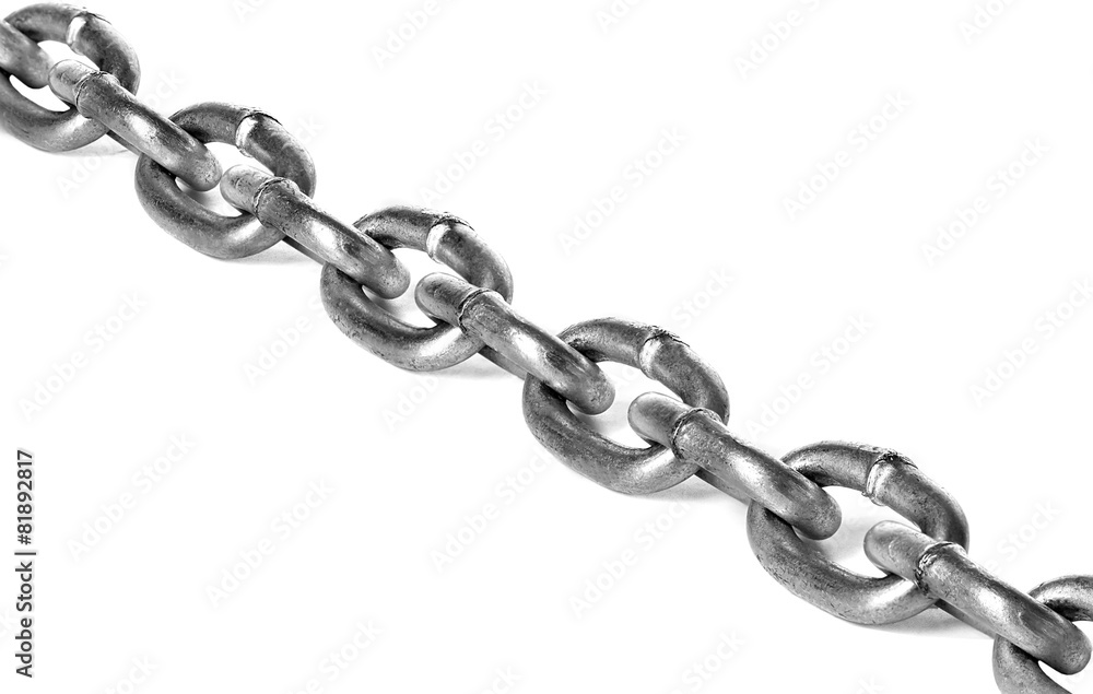 Obraz premium Metal chain isolated on white