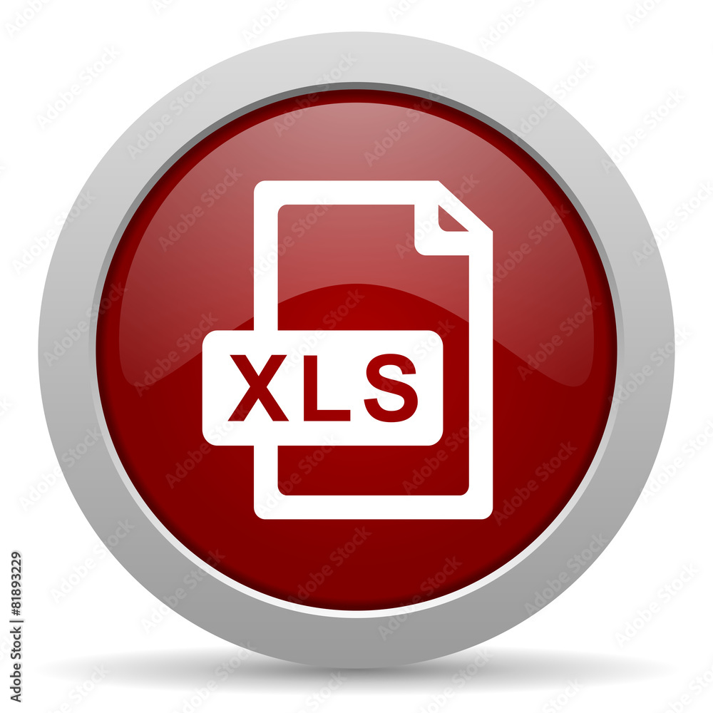 xls file red glossy web icon xls file red glossy web icon