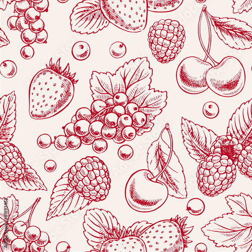 background with pink berries
