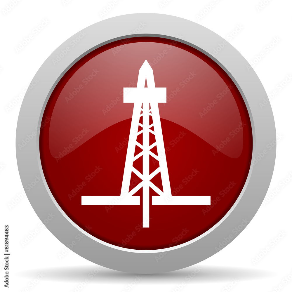 drilling red glossy web icon drilling red glossy web icon