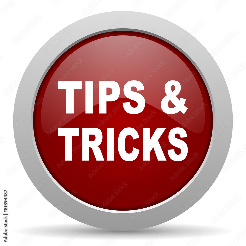 tips tricks red glossy web icon tips tricks red glossy web icon