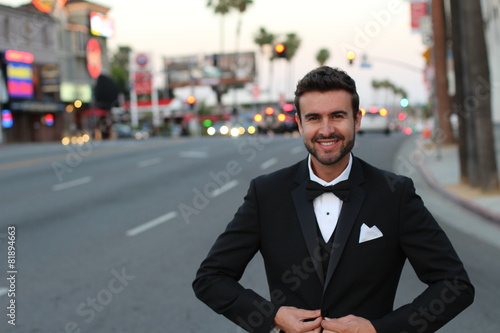 Wallpaper Mural Handsome man nicely dressed for a party Torontodigital.ca