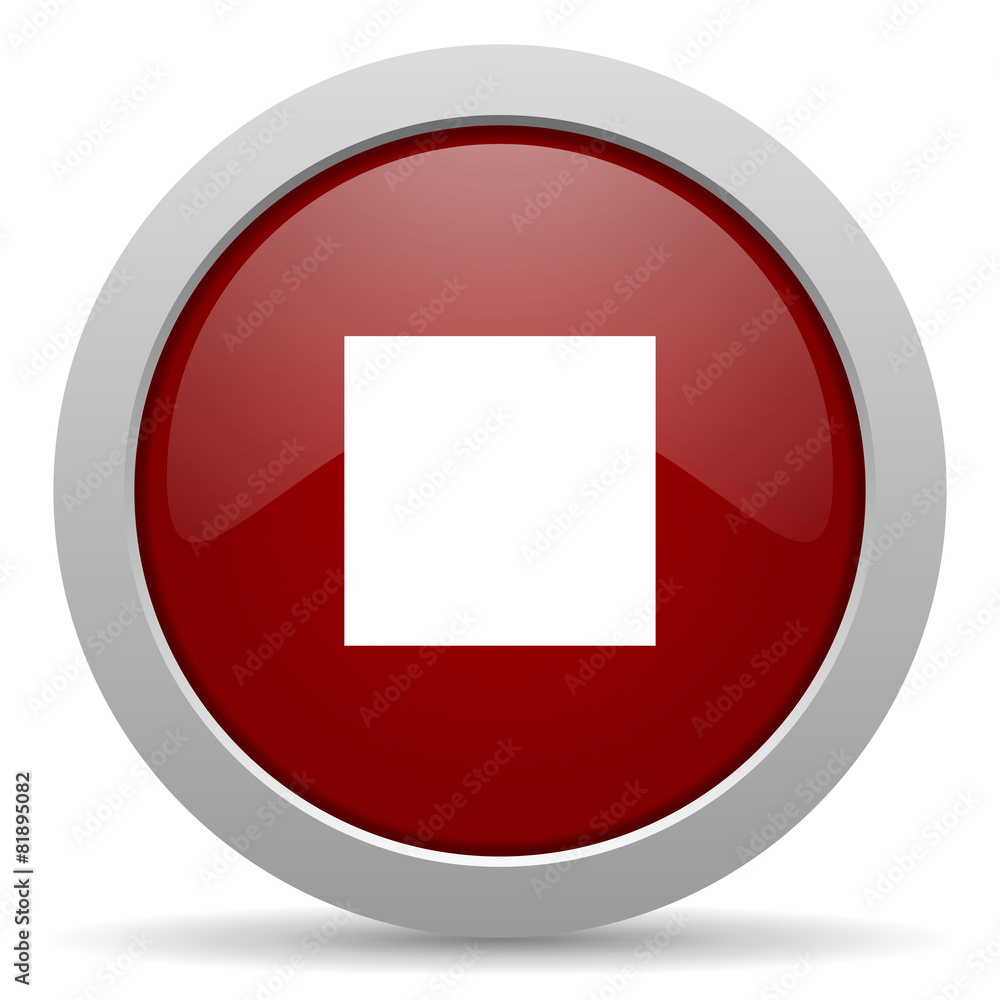 stop red glossy web icon stop red glossy web icon