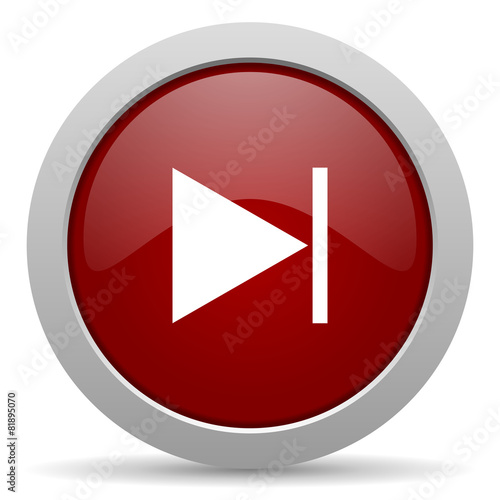 Free Download next red glossy web icon - GFXLoad