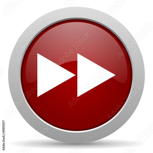 Free Download rewind red glossy web icon - GFXLoad
