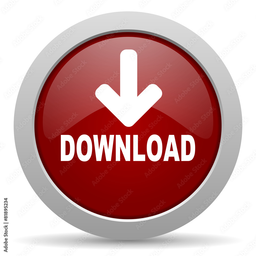 download red glossy web icon download red glossy web icon