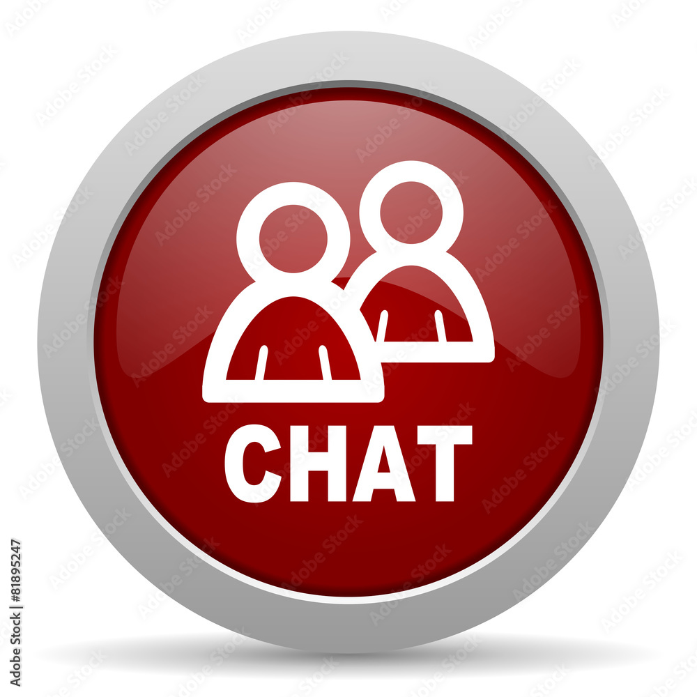 chat red glossy web icon chat red glossy web icon