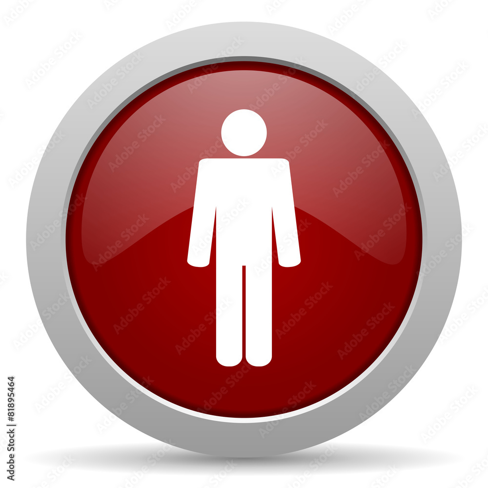 male red glossy web icon male red glossy web icon