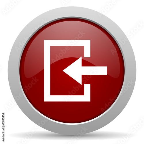 Free Download enter red glossy web icon - GFXLoad