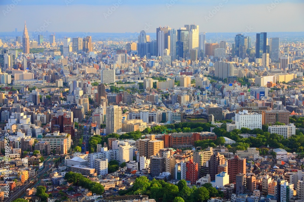 Tokyo cityscape with Toshima and Shinjuku districts